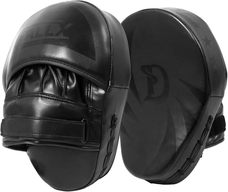 DALLX Sports Punch Mitts Target Focus Pads Hook and Jab Curved for MMA Training Martial Arts Karate Kickboxing Muay Thai with Adjustable Straps Ventilated - Image 4